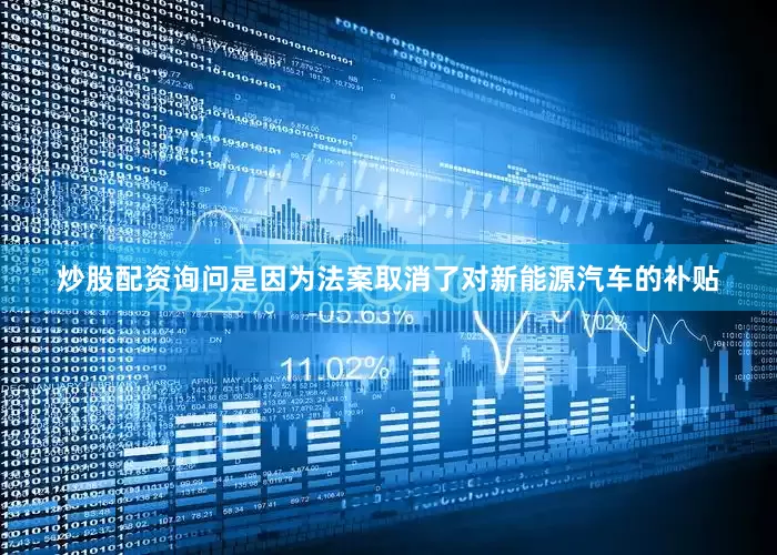炒股配资询问是因为法案取消了对新能源汽车的补贴